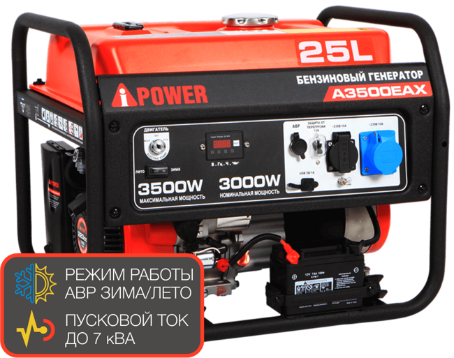 БЕНЗИНОВЫЙ ГЕНЕРАТОР A-IPOWER A3500EAX