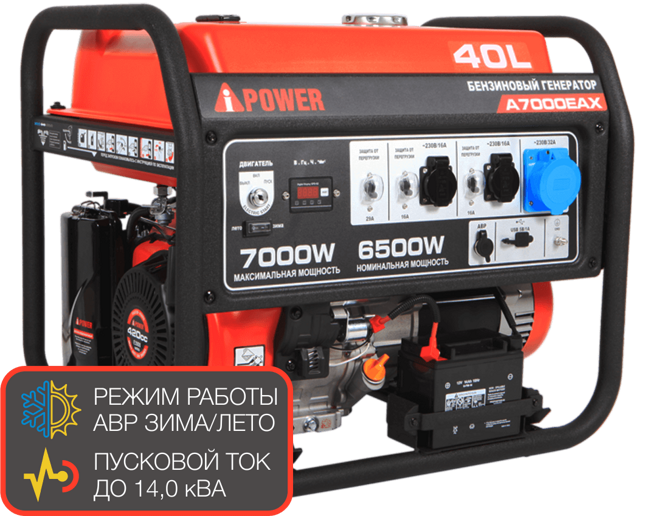 БЕНЗИНОВЫЙ ГЕНЕРАТОР A-IPOWER A7000EAX